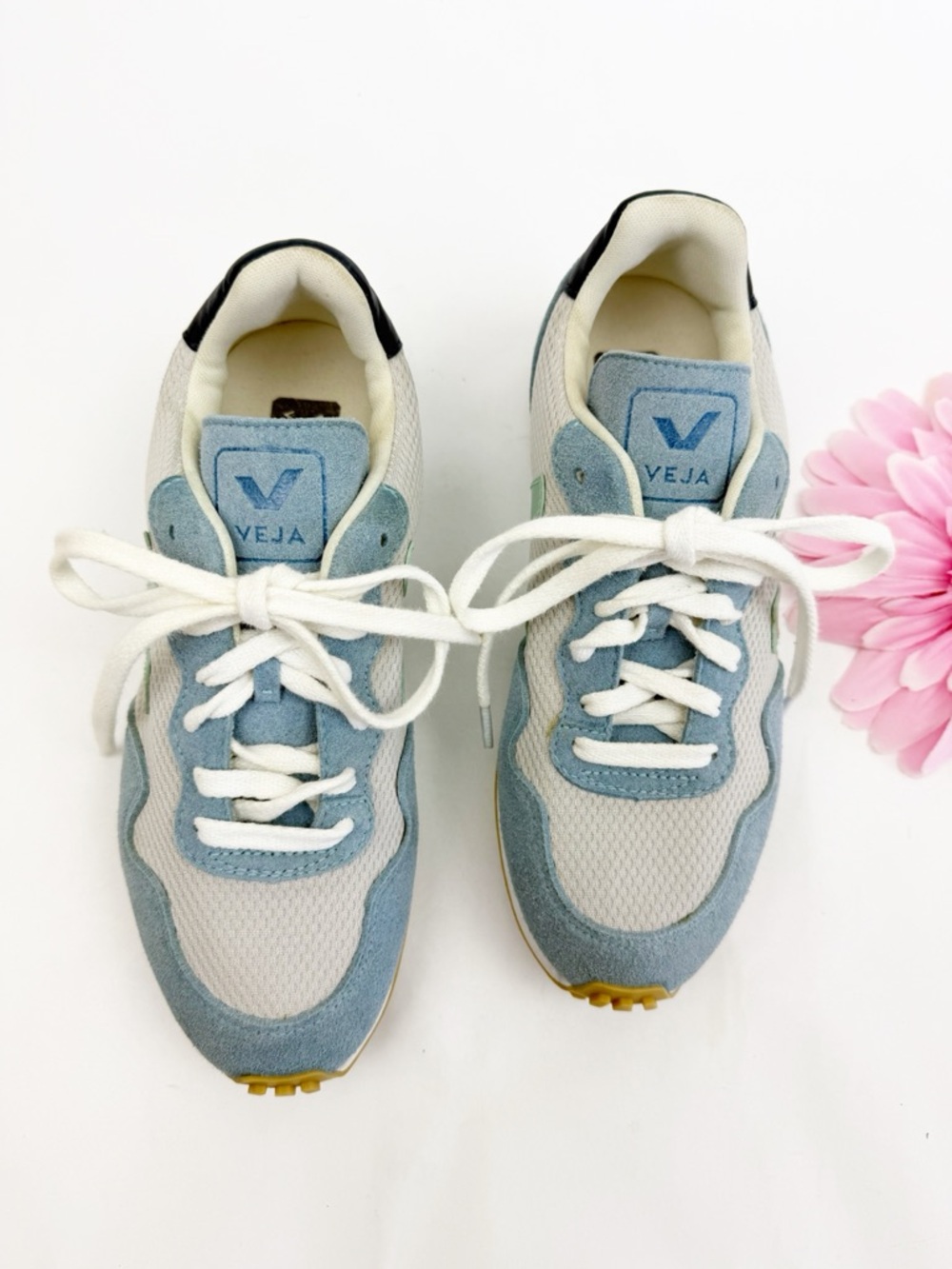 Veja SDU Rec Alveomesh Trainers Sneakers Light Grey/Matcha Green/Steel Blue - Picture 2 of 11